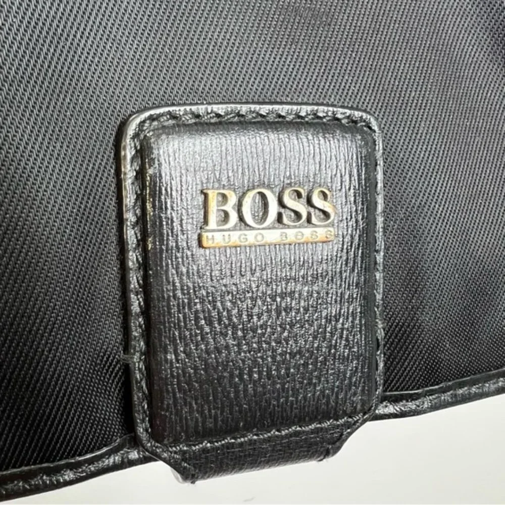 BOSS Hugo Boss black crossbody flap messenger bag - Picture 7 of 16